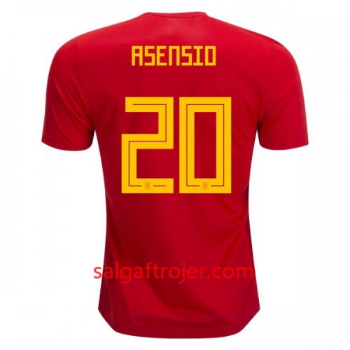 Spanien Fodboldtrøjer Asensio 20 Hjemmebanesæt VM 2018 Spanien Fodboldtrøjer Asensio 20 Hjemmebanesæt VM 2018